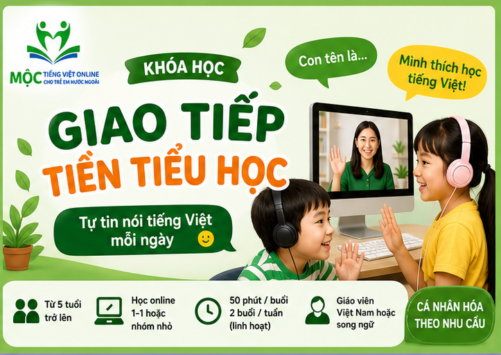 Khóa Giao tiếp tiền Tiểu học